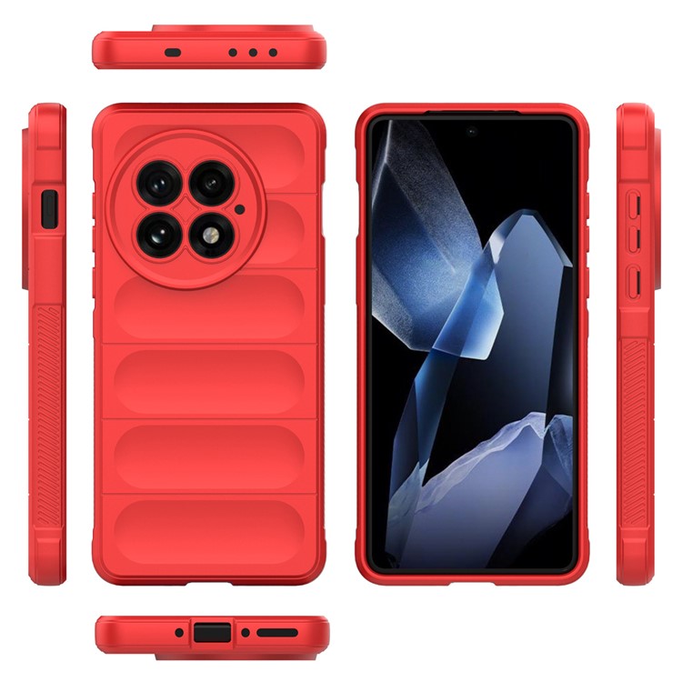 For OnePlus 13 Case Anti-Drop Soft TPU Rugged Phone Back Cover - Red
