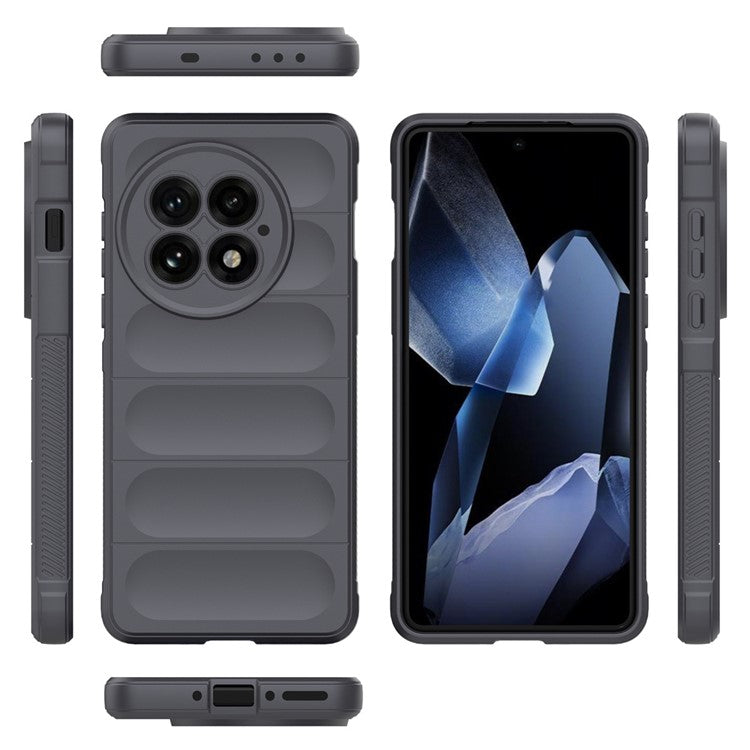 For OnePlus 13 Case Anti-Drop Soft TPU Rugged Phone Back Cover - Dark Grey