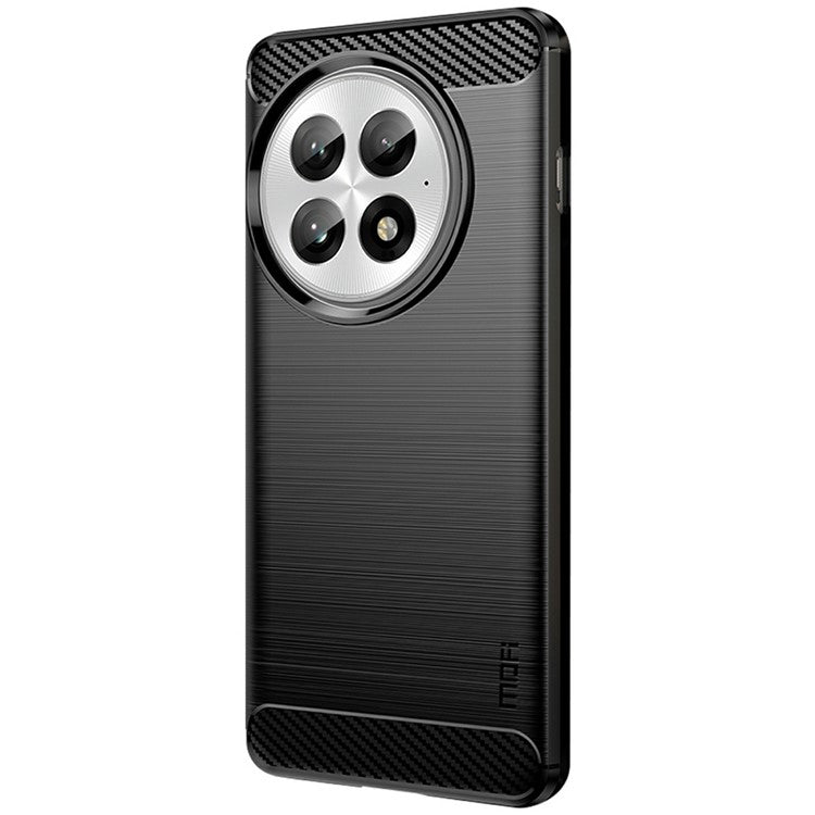 MOFI JK TPU Series-1 For OnePlus 13 Case Carbon Fiber Texture TPU Soft Phone Cover - Black