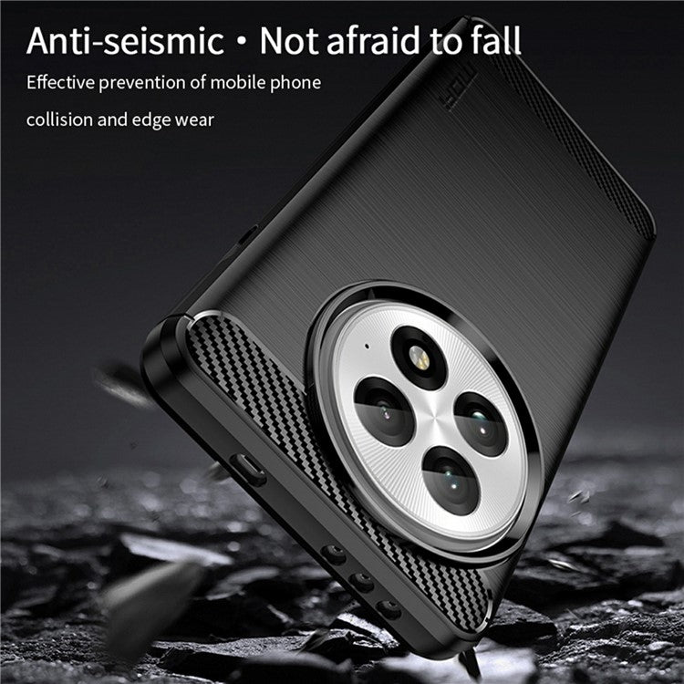 MOFI JK TPU Series-1 For OnePlus 13 Case Carbon Fiber Texture TPU Soft Phone Cover - Black