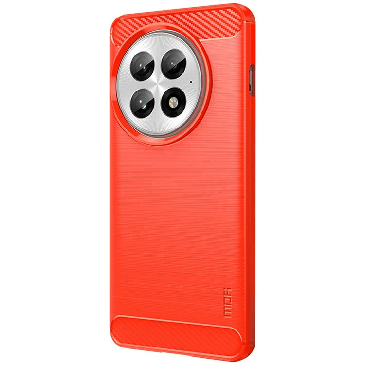 MOFI JK TPU Series-1 For OnePlus 13 Case Carbon Fiber Texture TPU Soft Phone Cover - Red