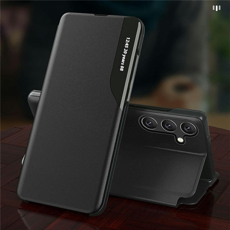 For Samsung Galaxy A36 5G Case Stand Full Protection Leather Phone Cover - Green