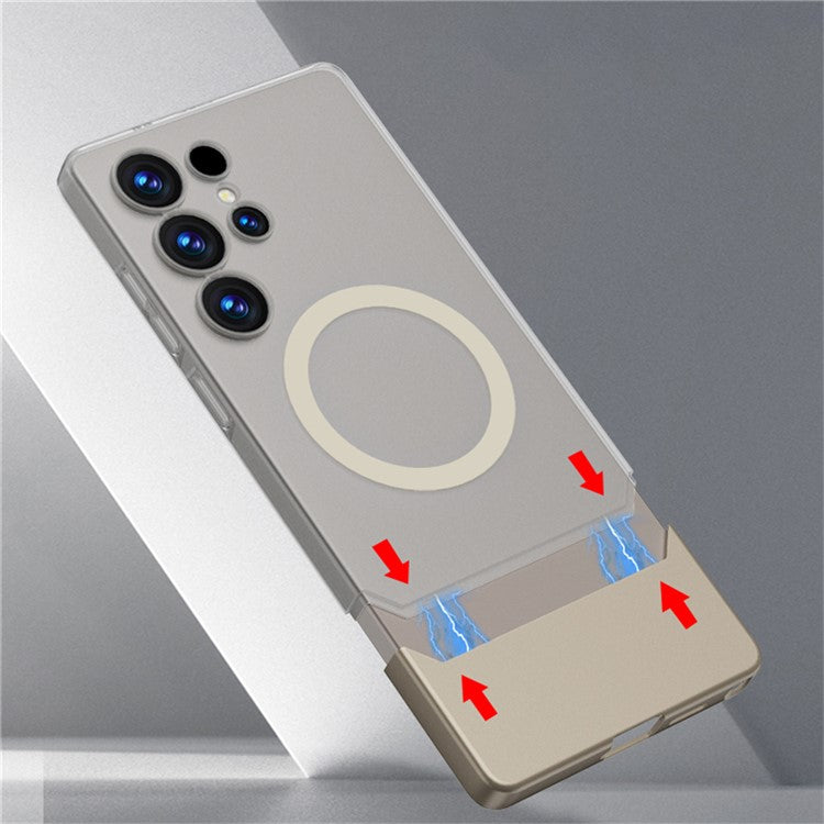 GKK For Samsung Galaxy S25 Ultra Case Compatible with MagSafe Detachable PC Phone Back Cover - White