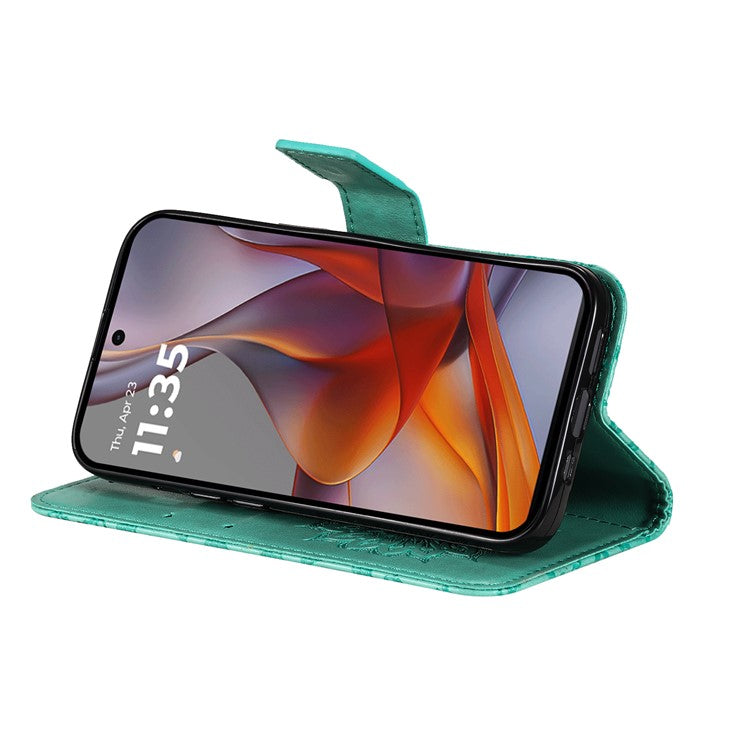 For Motorola Moto G75 5G Case Sunflower Leather Wallet Phone Cover - Green