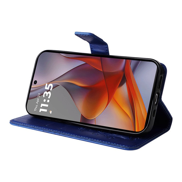 For Motorola Moto G75 5G Case Butterfly Leather Phone Cover - Blue