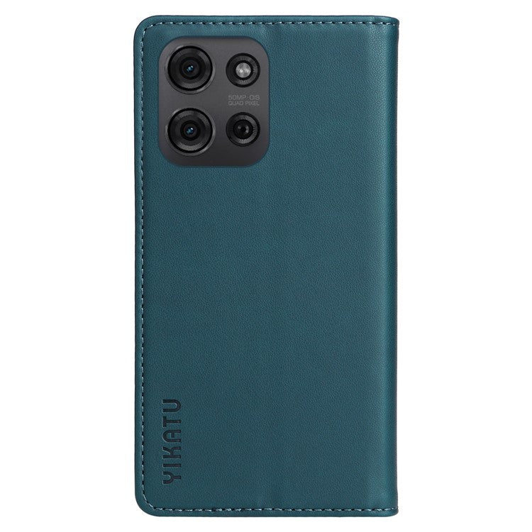 YIKATU YK-001 For Motorola Moto G75 5G Case Stand Leather Phone Cover Strong Magnetic Closure - Green