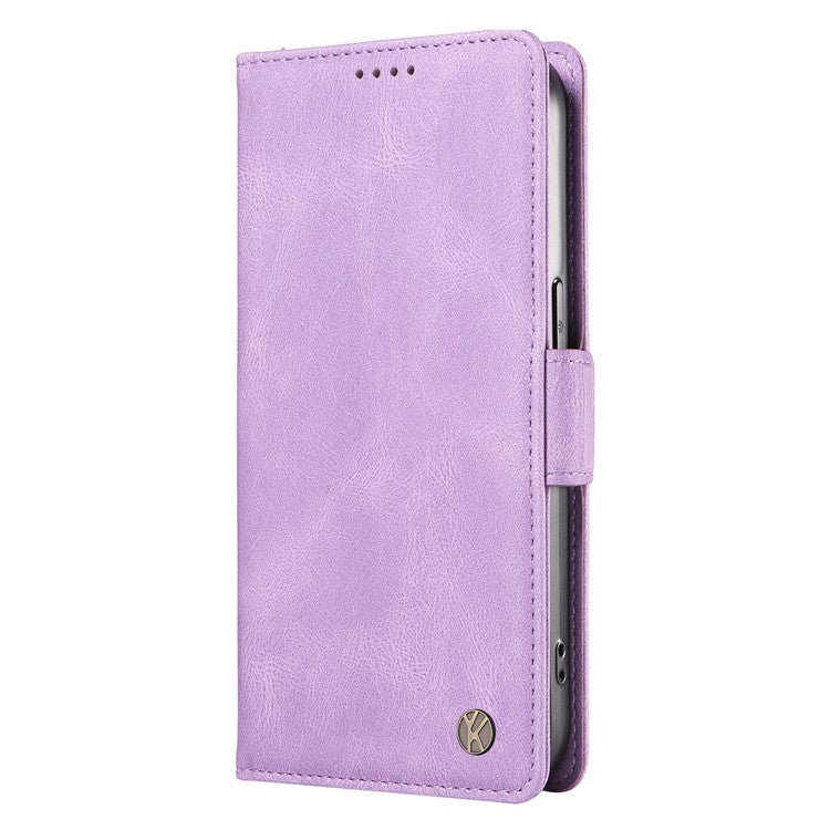 YIKATU YK-005 For Motorola Moto G75 5G Case PU Leather Wallet Phone Cover Skin Touch Feeling - Purple