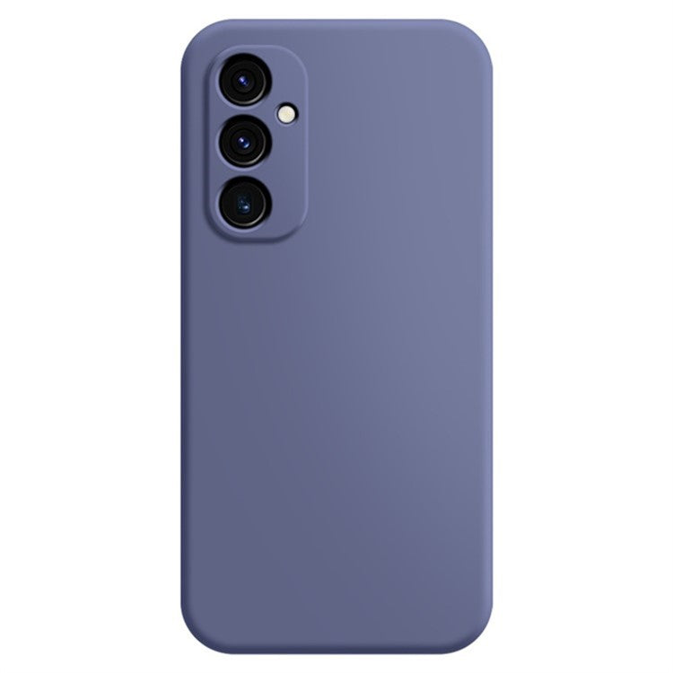 For Samsung Galaxy S24 FE TPU Case Straight Edge Protection Phone Cover - Grey Blue