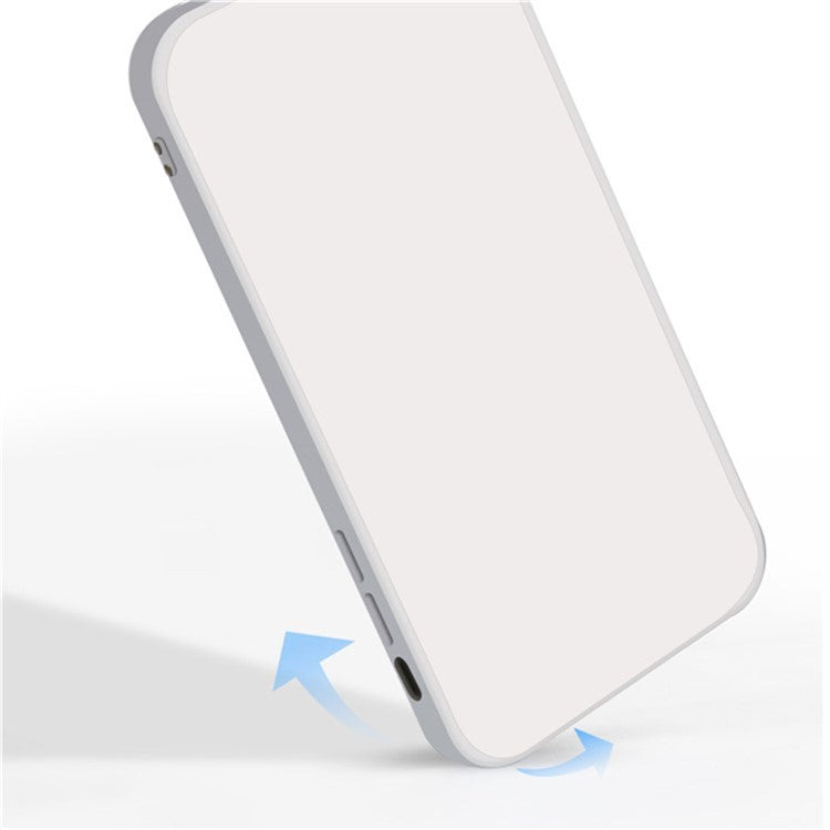 For Samsung Galaxy S24 FE TPU Case Straight Edge Protection Phone Cover - Grey Blue