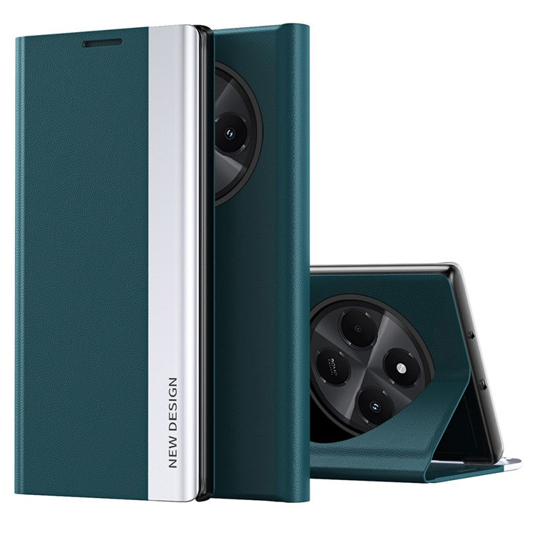 Case For Xiaomi Redmi 14C 4G / 14R 5G / Poco C75 4G Anti-Drop Leather Phone Cover with Stand - Green