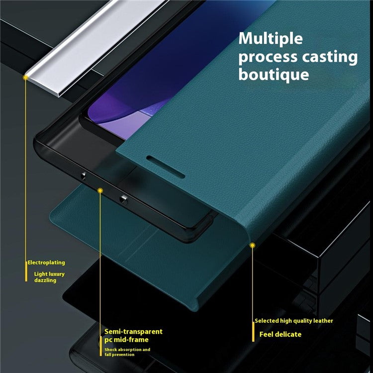 Case For Xiaomi Redmi 14C 4G / 14R 5G / Poco C75 4G Anti-Drop Leather Phone Cover with Stand - Black