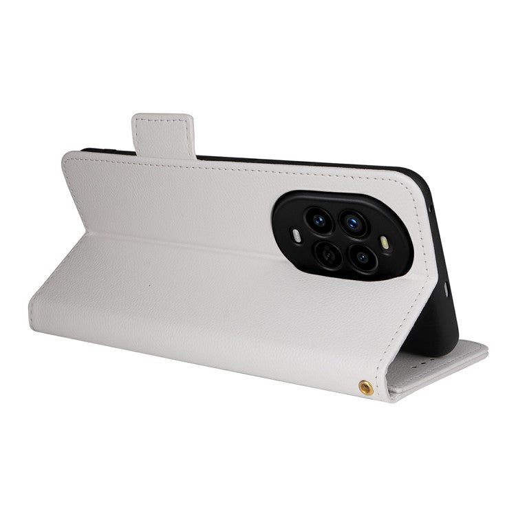 For Huawei nova 13 Pro 5G Case Litchi Texture PU Leather Wallet Flip Phone Cover - White