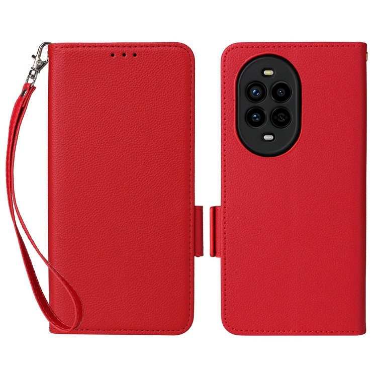 For Huawei nova 13 Pro 5G Case Litchi Texture PU Leather Wallet Flip Phone Cover - Red