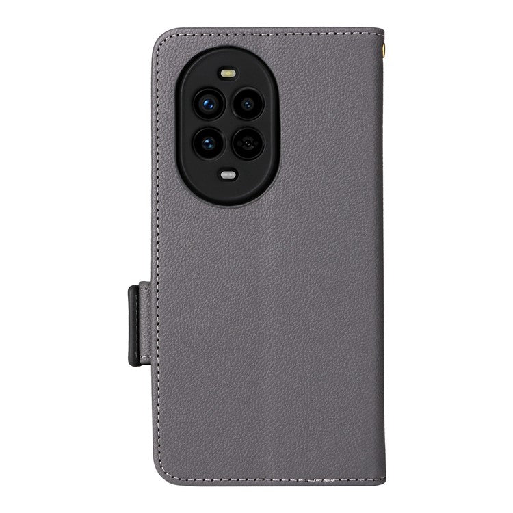 For Huawei nova 13 Pro 5G Case Litchi Texture PU Leather Wallet Flip Phone Cover - Grey