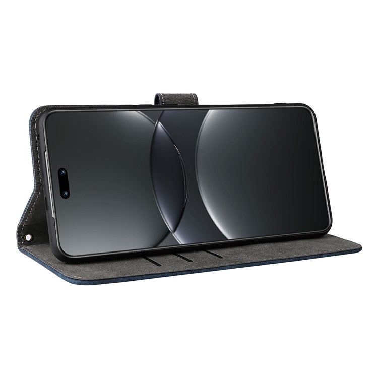 For Huawei nova 13 Pro 5G Wallet Case RFID Blocking PU Leather Cover Stand View - Blue