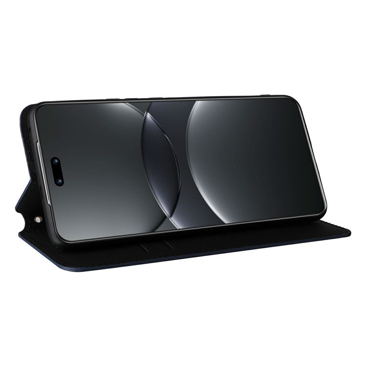 For Huawei nova 13 Pro 5G Wallet Case Rhombus Imprinted Leather Phone Cover - Blue