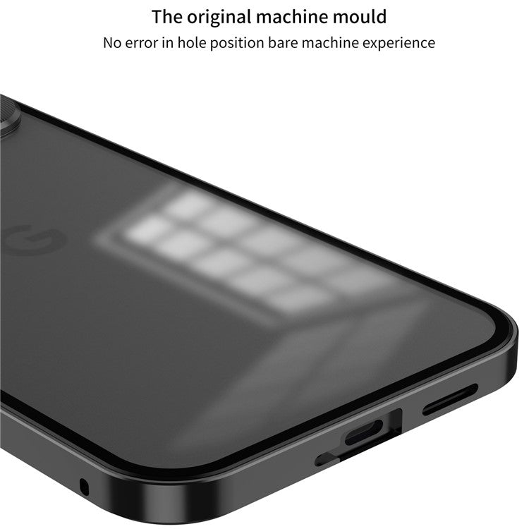 For Google Pixel 9 / Pixel 9 Pro Matte Case Aluminium Alloy+PC Phone Cover Pop-Up Snap Lock - Blue