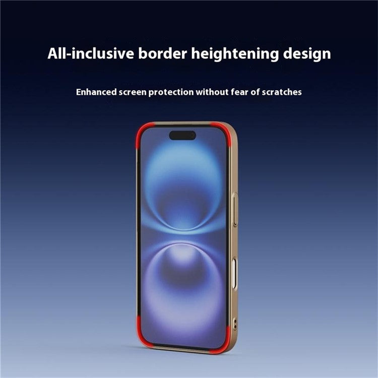 For iPhone 16 Case Compatible with MagSafe Matte PC Back Cover - Desert Gold