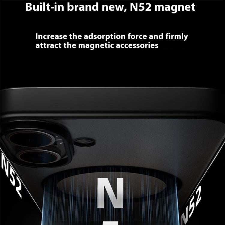 For iPhone 16 Case Compatible with MagSafe Matte PC Back Cover - Desert Gold