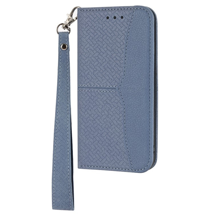 For Google Pixel 9a Case Woven Texture PU Leather Wallet Phone Cover - Grey