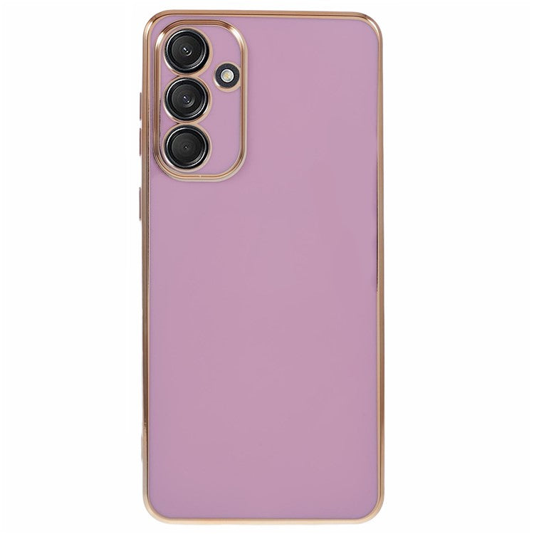 For Samsung Galaxy A36 5G Case TPU Slim Fit Shockproof Phone Cover 6D Electroplating - Purple