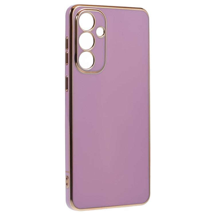 For Samsung Galaxy A36 5G Case TPU Slim Fit Shockproof Phone Cover 6D Electroplating - Purple