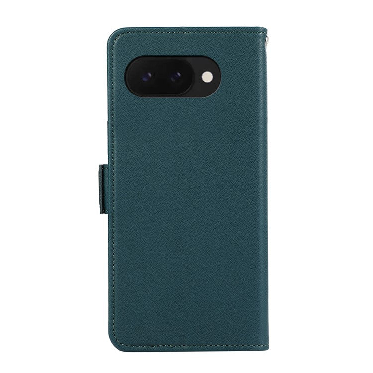 ABEEL For Google Pixel 9a Case Leather Phone Cover with RFID Blocking Wallet - Green