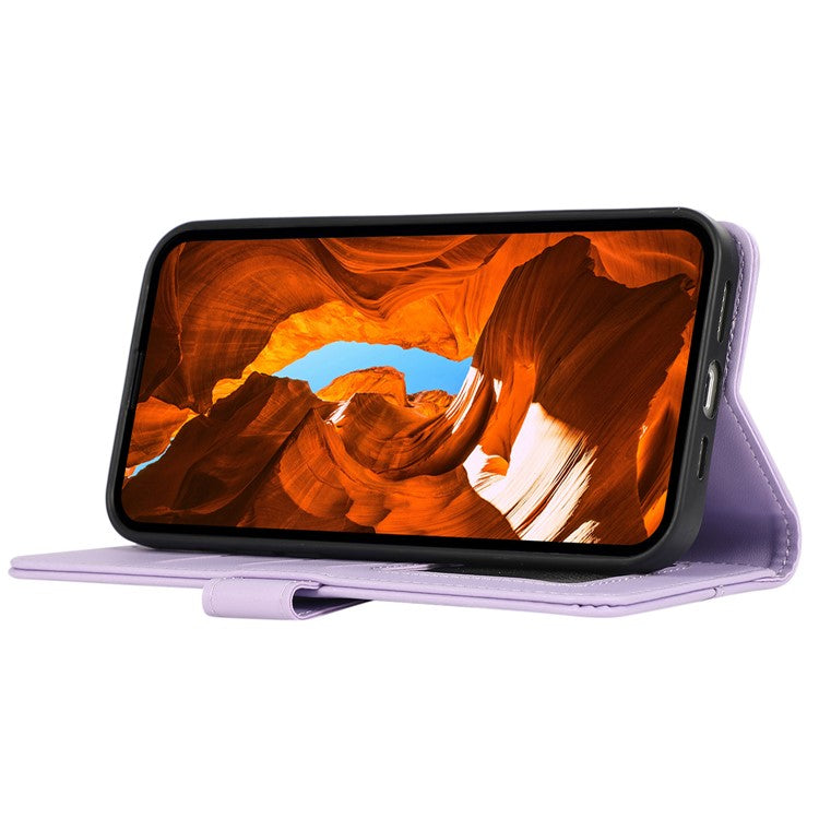 For OnePlus 13 Case RFID Blocking Flip Leather Phone Cover - Purple