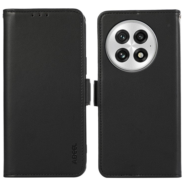 ABEEL For OnePlus 13 Case Leather Phone Cover with RFID Blocking Wallet - Black