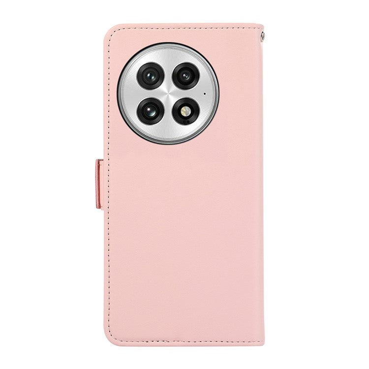 ABEEL For OnePlus 13 Case Leather Phone Cover with RFID Blocking Wallet - Pink