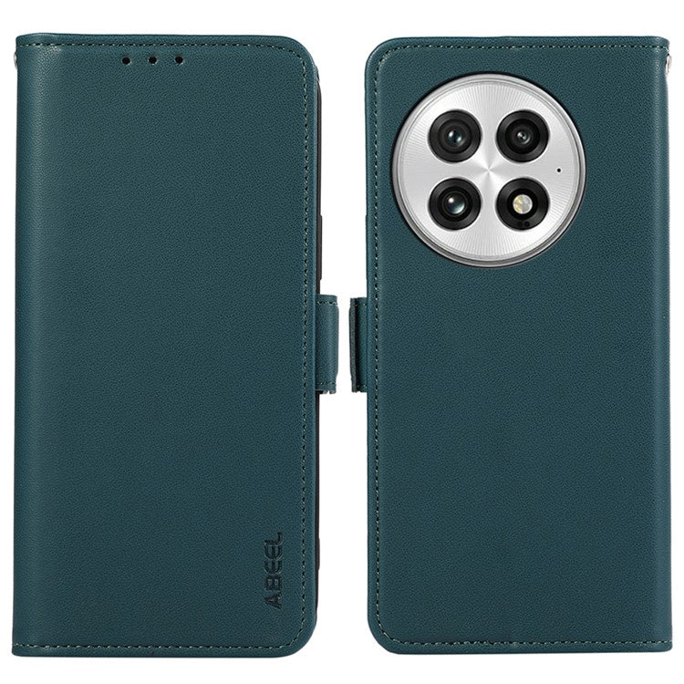 ABEEL For OnePlus 13 Case Leather Phone Cover with RFID Blocking Wallet - Green