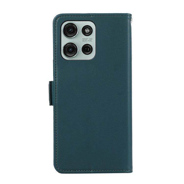 ABEEL For Motorola Moto G75 5G Case Leather Phone Cover with RFID Blocking Wallet - Green