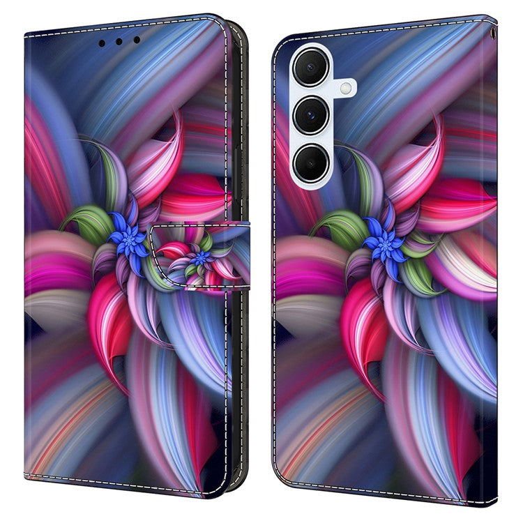 For Samsung Galaxy A16 5G / 4G Case 3D Pattern PU Leather Wallet Phone Cover with Stand - Colorful Flowers
