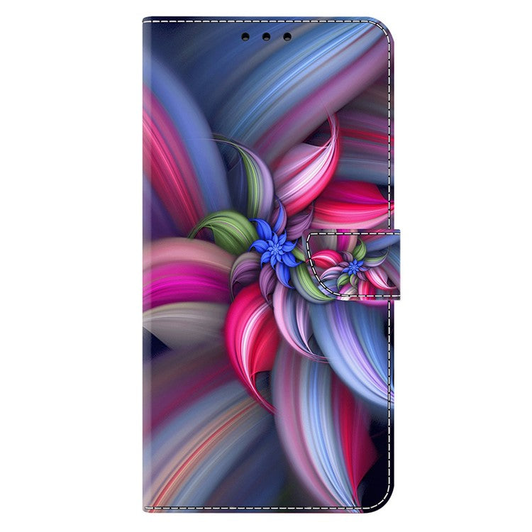Phone Case For Xiaomi Redmi 14C 4G / 14R 5G / Poco C75 4G 3D Pattern PU Leather Wallet Phone Cover with Stand - Colorful Flowers