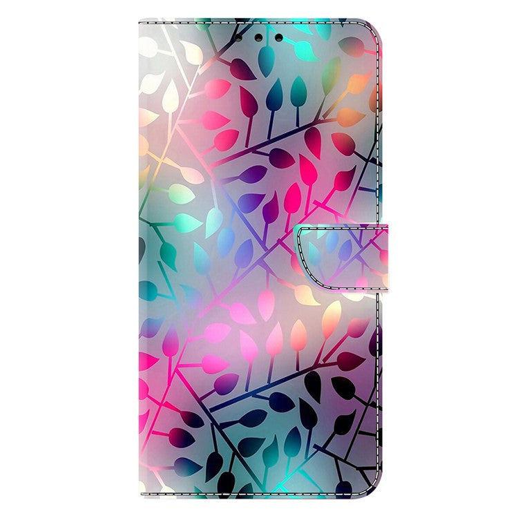 For Samsung Galaxy S24 FE Case Magnetic Clasp 3D Pattern Leather Wallet Phone Cover - Maple Leaf