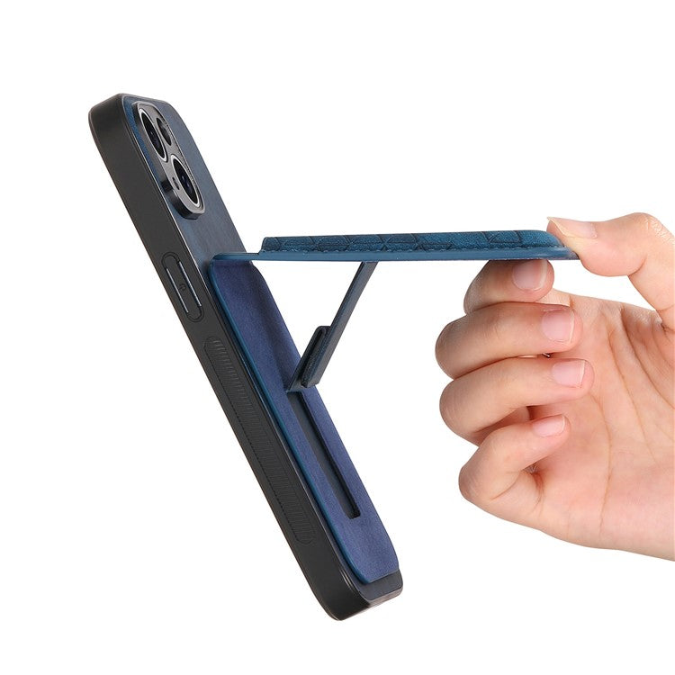 For Google Pixel 9 Pro XL Case Imprinted Pattern Card Holder Kickstand Leather Back Cover - Blue