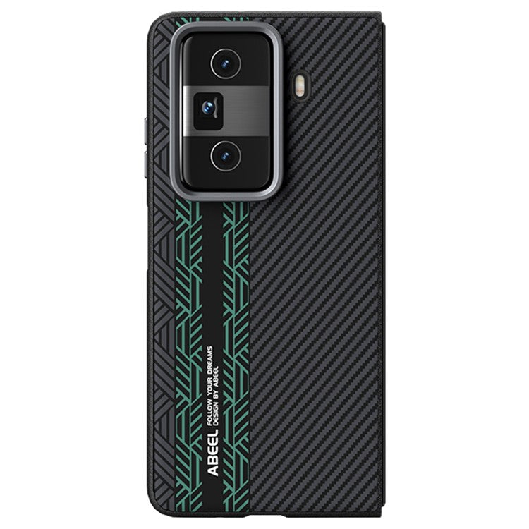 ABEEL For Honor Magic Vs3 5G Case PC + TPU + Aluminum Alloy + PU Leather Phone Cover Compatible with MagSafe - Texture 2