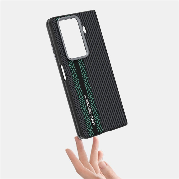 ABEEL For Honor Magic Vs3 5G Case PC + TPU + Aluminum Alloy + PU Leather Phone Cover Compatible with MagSafe - Texture 2