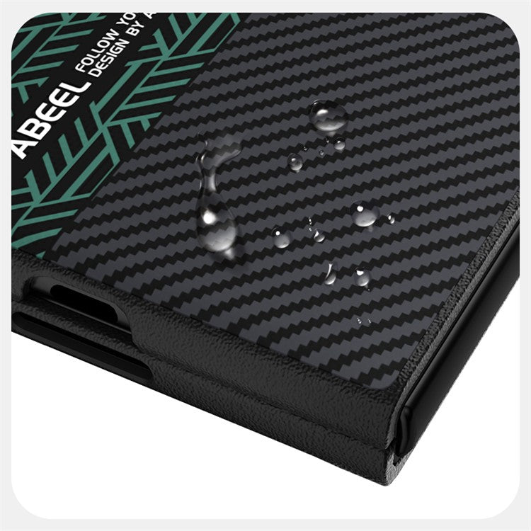 ABEEL For Honor Magic Vs3 5G Case PC + TPU + Aluminum Alloy + PU Leather Phone Cover Compatible with MagSafe - Texture 2