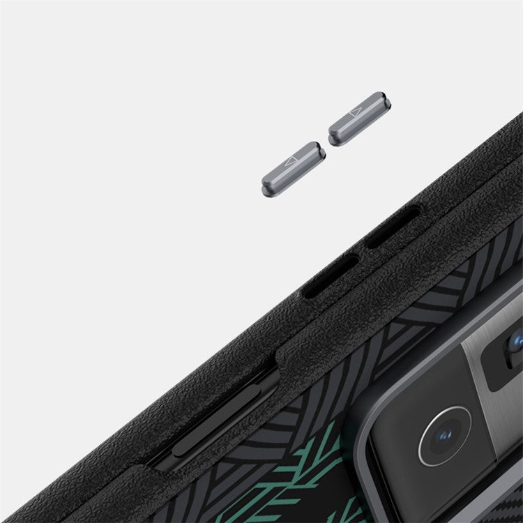 ABEEL For Honor Magic Vs3 5G Case PC + TPU + Aluminum Alloy + PU Leather Phone Cover Compatible with MagSafe - Texture 2