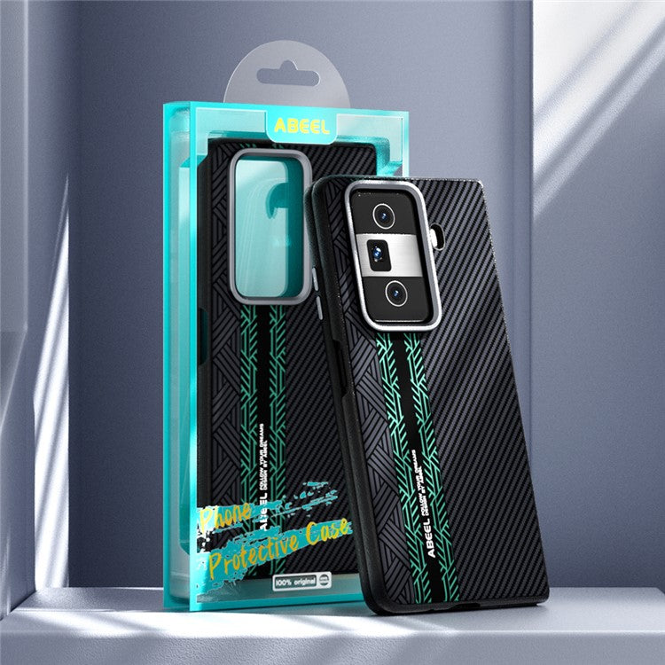 ABEEL For Honor Magic Vs3 5G Case PC + TPU + Aluminum Alloy + PU Leather Phone Cover Compatible with MagSafe - Texture 2