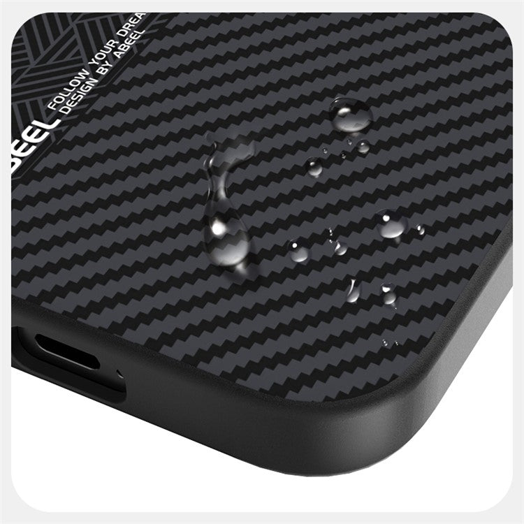 ABEEL For Google Pixel 9a Case PC + TPU + Aluminum Alloy + PU Leather Phone Cover Compatible with MagSafe - Texture 1