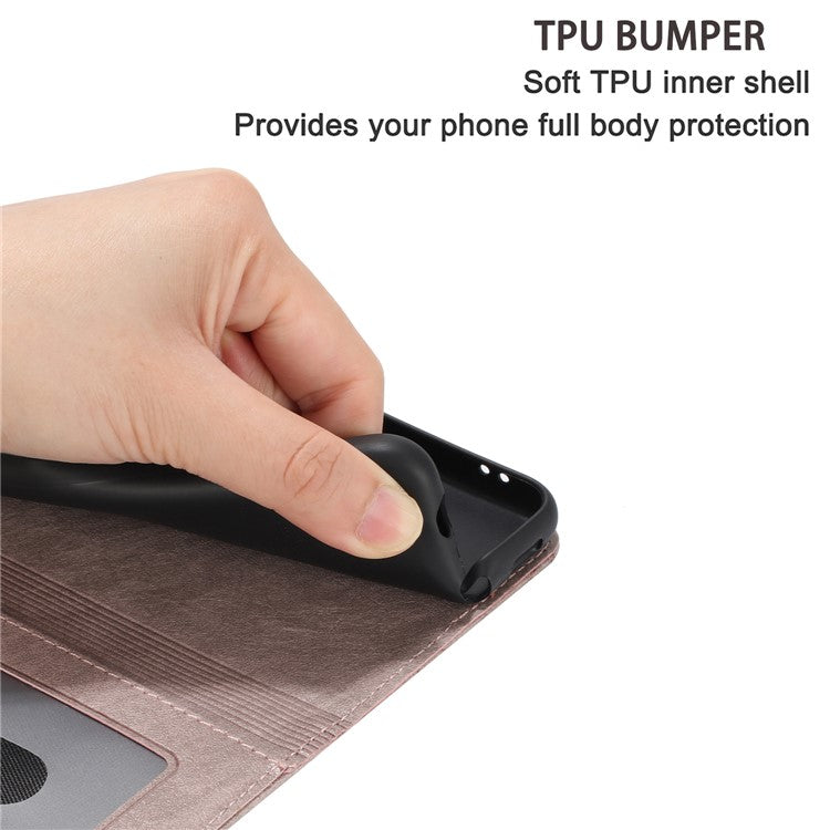 For Xiaomi Redmi Note 14 5G Case with Wrist Strap Leather Phone Cover Wall Cats Pattern - Smoky Purple