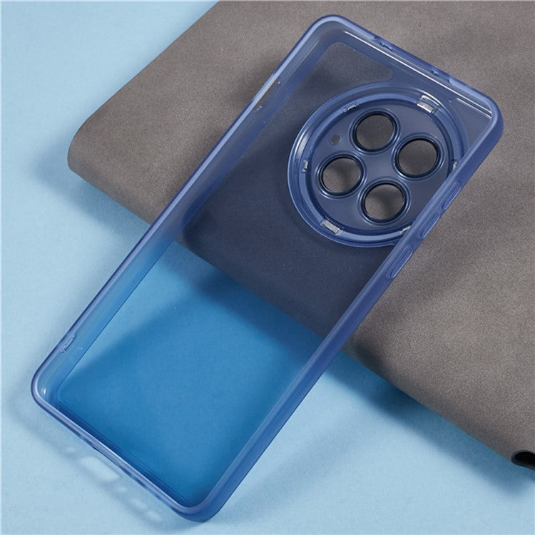 WANLONFENG DKSM Series for OnePlus 13 TPU Case Electroplated Frame with Tempered Glass - Transparent Blue