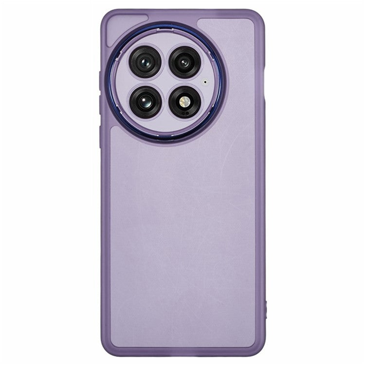 WANLONFENG DKSM Series for OnePlus 13 TPU Case Electroplated Frame with Tempered Glass - Transparent Purple