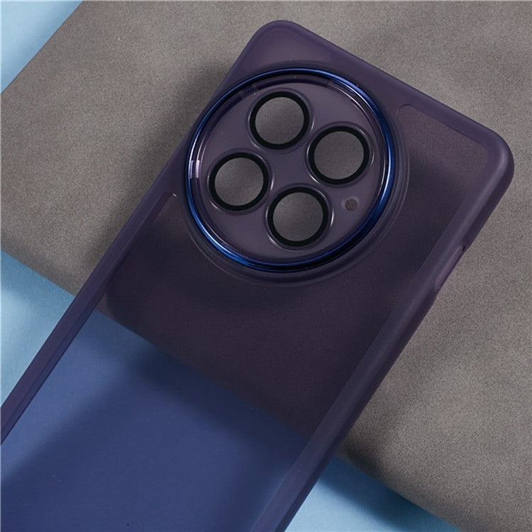 WANLONFENG DKSM Series for OnePlus 13 TPU Case Electroplated Frame with Tempered Glass - Transparent Purple