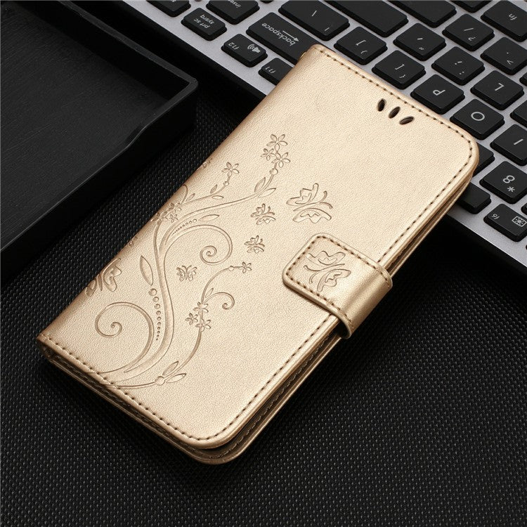For Motorola Moto G75 5G Case PU Leather Phone Wallet Cover with Strap - Gold