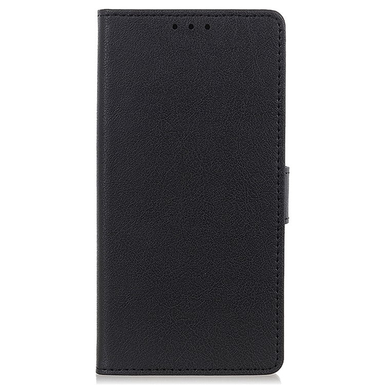 For Motorola Moto G75 5G Case PU Leather Stand Wallet Phone Cover - Black