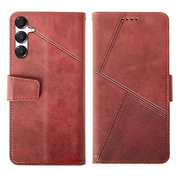 IDEWEI For Samsung Galaxy A36 5G / A56 5G Case Leather Wallet Phone Cover Stand Calf Texture - Red