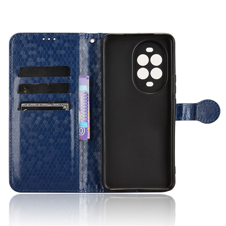 For Huawei nova 13 Pro 5G Wallet Case Dot Pattern Imprint PU Leather Phone Cover - Dark Blue